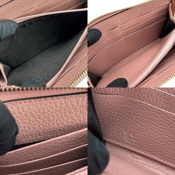 Gucci Long Wallet 449347 Interlocking Leather Pink Round Zipper Accessory Wom... - Picture 9 of 11